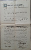 Contract vanzare-cumparare in maghiara, Imper, Harghita, 1912