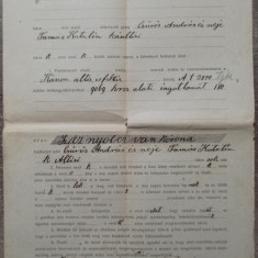 Contract vanzare-cumparare in maghiara, Imper, Harghita, 1912