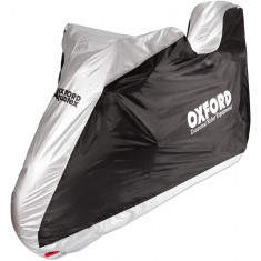 Husa Moto Exterior Oxford Aquatex New C Argintiu Marimea L Cu Locas Portbagaj CV205