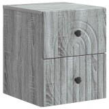 vidaXL Dulap de noapte suspendat Sonoma gri 33 x 34,5 x 40 cm 898137