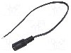 Cablu alimentare DC, DC 5,5/2,5 soclu, negru, negru si gri, 0,25m, POS - POSDC-T-S25-0.25
