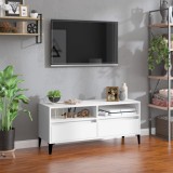 vidaXL Comodă TV, alb, 100x34,5x44,5 cm, lemn prelucrat