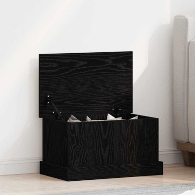 vidaXL Cutie de depozitare Stejar negru 50 x 30 x 28 cm Lemn compozit 862825 foto