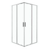 Solid SQ 100 crom pătrat cabină de duș fără tavă