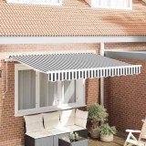 vidaXL Material de &icirc;nlocuire pentru copertină Antracit și Alb 3 x 2 m 42000471