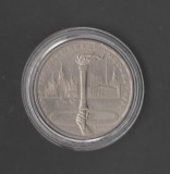 RUSIA -URSS 1980 MONEDA 1 rubla - Jocurile Olimpice -Flacara olimpica in capsula