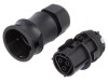 Conector circular soclu RST mamă 3 pini argintat 20A 250V