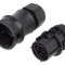 Conector circular soclu RST mamă 3 pini argintat 20A 250V