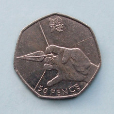 MAREA BRITANIE - 50 Pence 2011 - Archery foto