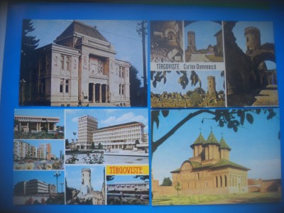 HOPCT LOT 3355 -4 CARTI POSTALE-TARGOVISTE -JUD -DAMBOVITA-NECIRCULATE foto