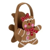 Cos din Fetru de Craciun Gingerbread 12x6.5x14.5cm, CMCLASS