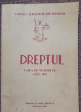 Dreptul tabla de materii 1997, stare buna, 326 pagini