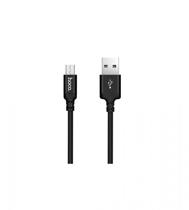 Micro USB la USB 2.0 2A Cablu de date Hoco Premium-Lungime 1 Metru-Culoare Negru