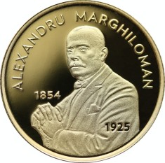 2019.07.01 &quot;DESĂV&Acirc;RȘIREA MARII UNIRI-ALEXANDRU MARGHILOMAN PREMIER&quot; MAXIM 250 de SETURI A 3 MONEDE FIECARE(100 LEI AUR /10 LEI ARGINT și/1 LEU TOMBAC)