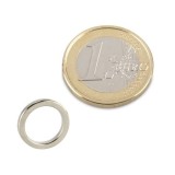 Magnet neodim inel &Oslash;16/12 x 2 mm, putere 1,7 kg, N38