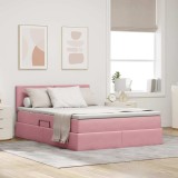 Cumpara ieftin Pat cu storage cu headboard Roz 140 x 200 cm Catifea