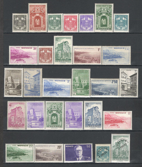 Monaco.1940/46 Stema de stat si vederi SM.322
