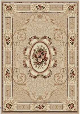 Covor Model Lotos 542-100, Marime 50 x 80 cm, Bej, Crem, Inaltime Fir 8 mm, Antialergic, Polipropilena, Living, Dormitor, Sufragerie, Birou foto