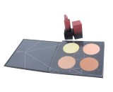 Set machiaj cu mici defecte, 4 iluminatoare Zoeva si ruj de buze Huda, Makeup