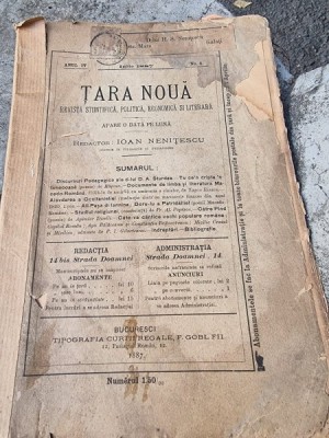 Tara Noua. Anul IV 1887 Iulie Nr. 4 foto