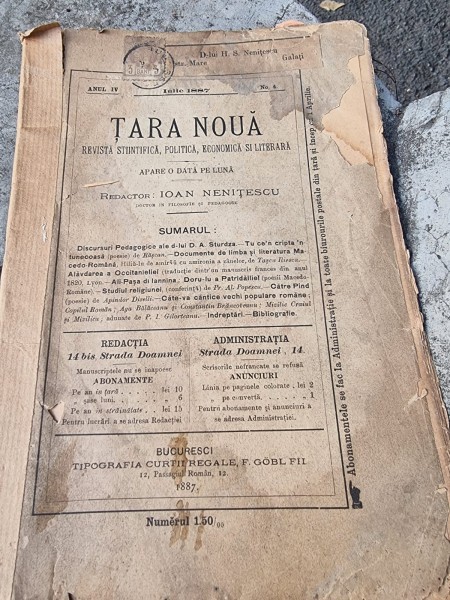 Tara Noua. Anul IV 1887 Iulie Nr. 4