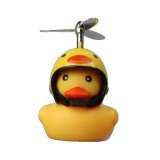 Ratusca decorativa, flippy, pentru bicicleta, motocicleta, masina, cu sistem de prindere, lumini, 7.5 x 9 cm, cu casca, galben