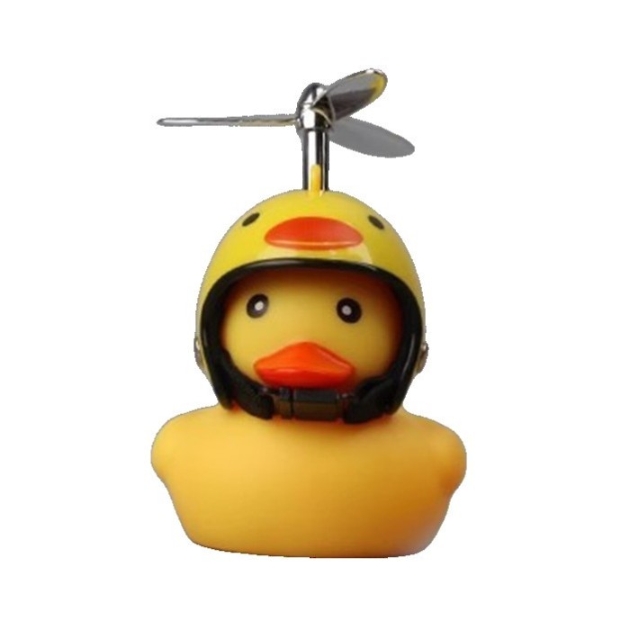 Ratusca decorativa, flippy, pentru bicicleta, motocicleta, masina, cu sistem de prindere, lumini, 7.5 x 9 cm, cu casca, galben