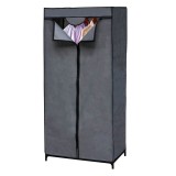 Dulap Textil Gri cu Bare de Susținere - Mobilie Practică, CMCLASS