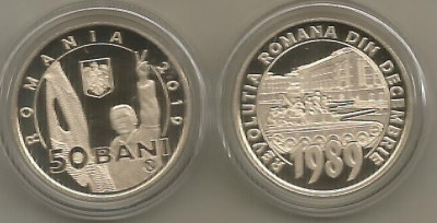 ROMANIA 50 BANI 2019 - PROOF - 30 ANI de la REVOLUTIA ROMANA foto