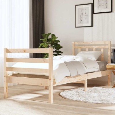 vidaXL Cadru de pat Small Single 2FT6, 75x190 cm, lemn masiv foto