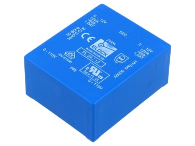 Transformator PCB &amp;icirc;ncapsulat 24VA, 12V foto