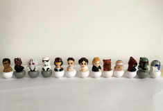 Lot 13 figurine tip hopa-mitica, personaje Star Wars, Lucasfilm ltd, 4cm foto