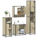 Gossi set de mobilier de baie din 4 piese din lemn de stejar sonoma