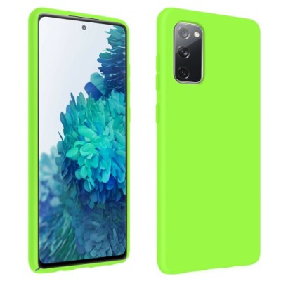Husa Liquid soft touch compatibila cu Samsung Galaxy A03s, Green Neon, ALC foto