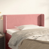 VidaXL Tăblie de pat cu aripioare roz 93x16x78/88 cm catifea