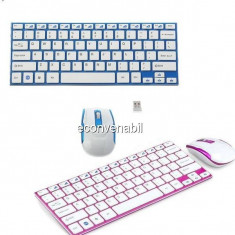 Kit Wireless Tastatura Ultra Slim si Mouse HK3910 foto