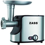Cumpara ieftin Masina de tocat Zass, 1600W, 1.6 kg/min, 2 trepte de viteza, 3 site de inox, accesoriu carnati