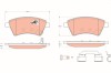 TRW GDB1673 COTEC set placute frana,frana disc