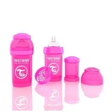 Biberon Twistshake Anti - Colici 180 ml Roz FitLine Training
