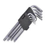 Set 9 Chei Imbus Lungi cu Torx T10-T50 Otel Aliat, Suport Plastic