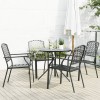 VidaXL Set scaune de grădină stivuibile, 5 buc., antracit, oțel vopsit 3283769