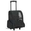 Cărucior Pliabil Multifuncțional Animale de Companie vidaXL, Negru, Rucsac, Geantă, Transport C&acirc;ini Pisici, 40x25x55cm, Max 10kg