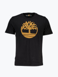 Tricou barbati cu decolteu la baza gatului si imprimeu cu logo, Negru S, Negru, S INTL, S (Z200: SIZE(3XSL &rarr; 5XL)), Timberland