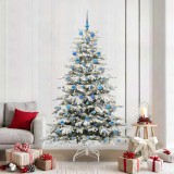 VidaXL Brad de Crăciun artificial cu ramuri articulare Alb 210 cm 3395656