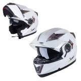 Casca Moto Flip-Up W-TEC Pezzon, XL(61-62), Alb/Bronz