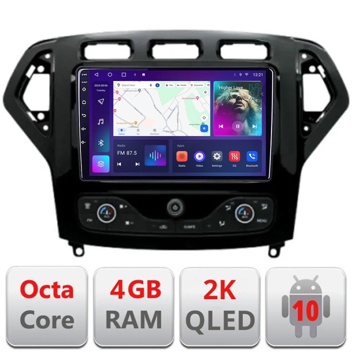Navigatie Ford Mondeo 2007-2010 Android ecran Qled 2K Octa core 4+32 KIT-mondeo-nav-07+EDT-E409-2K CarStore Technology