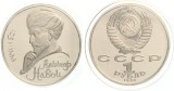 C3 Rusia /URSS 1 rubla 1991 Alisher Navoi Proof