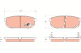 TRW GDB3344 COTEC set placute frana,frana disc