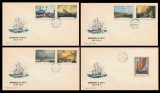 1971 Romania, 4 FDC Reproduceri de arta Marina (serie + colita) LP 773 + LP 774