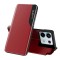 Husa tip carte compatibila xiaomi redmi note 13 pro 5g / poco x6, stand view, red